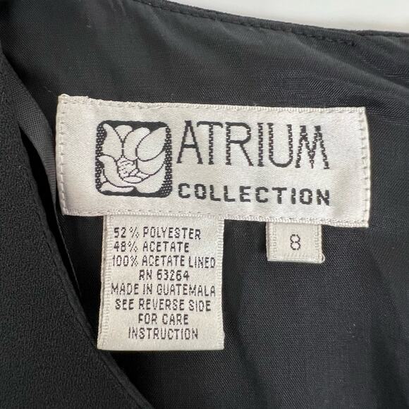 ATRIUM COLLECTION | 90s Scoop Neck Short Sleeve Knee Length Sheath Dress Size 8 - Picture 13 of 15